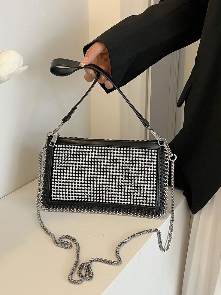 GLITTER SILVER PURSE