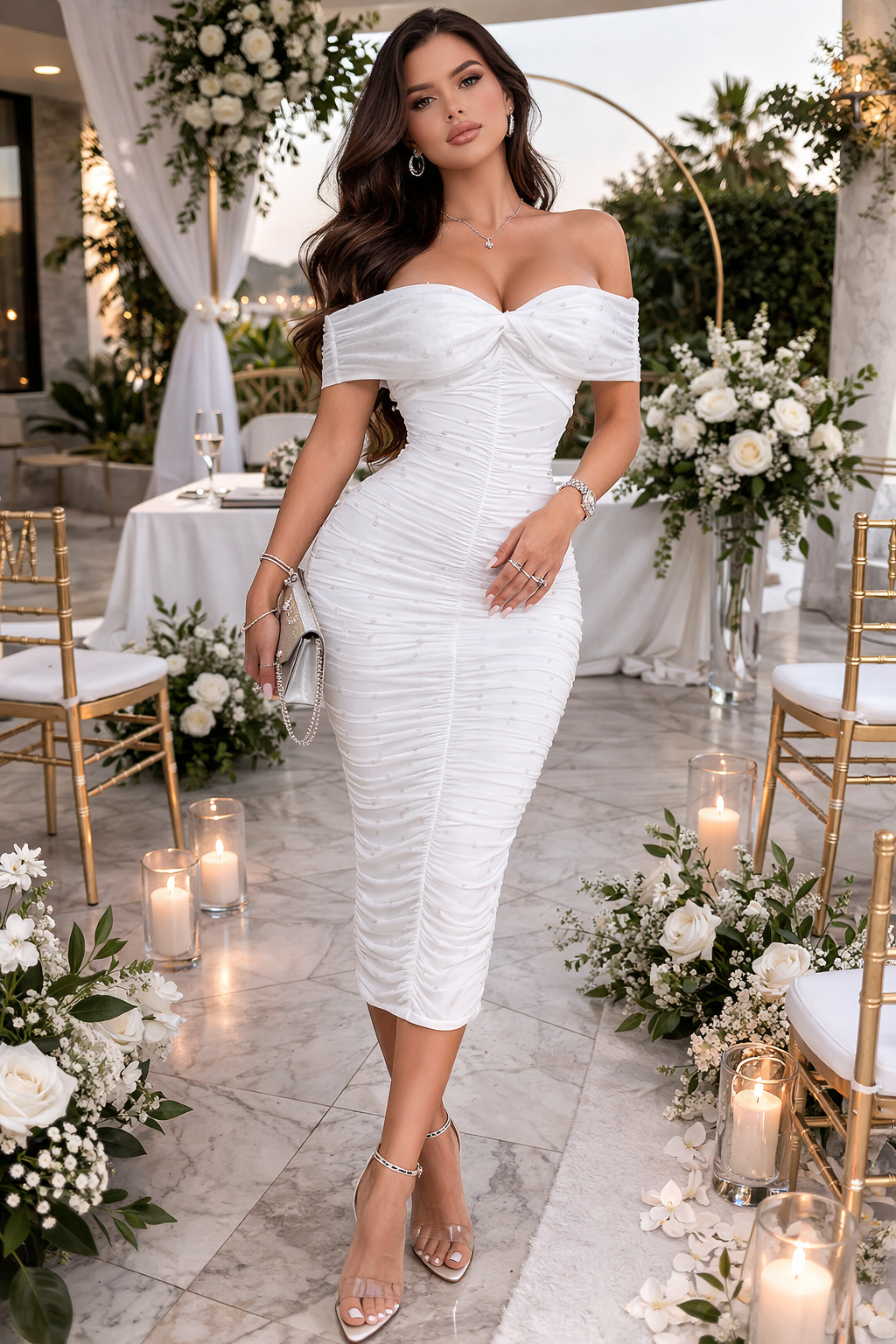 Aura Pearl Midi Dress