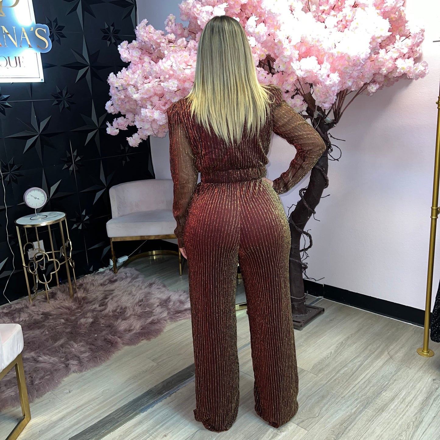 Linda Metallic Jumpsuit