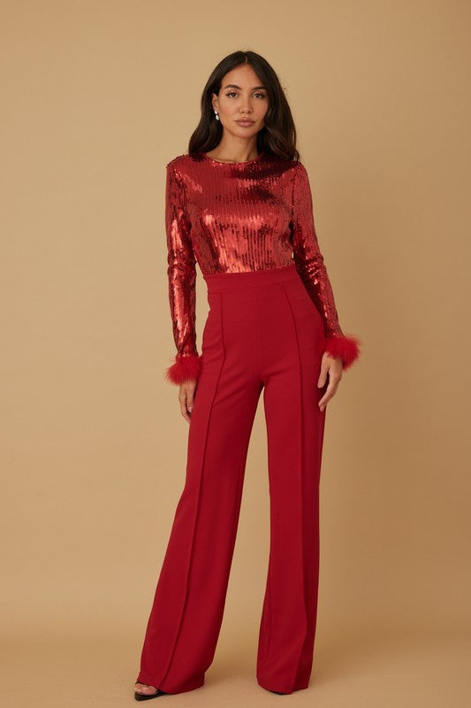Romina Feather Jumpsuit