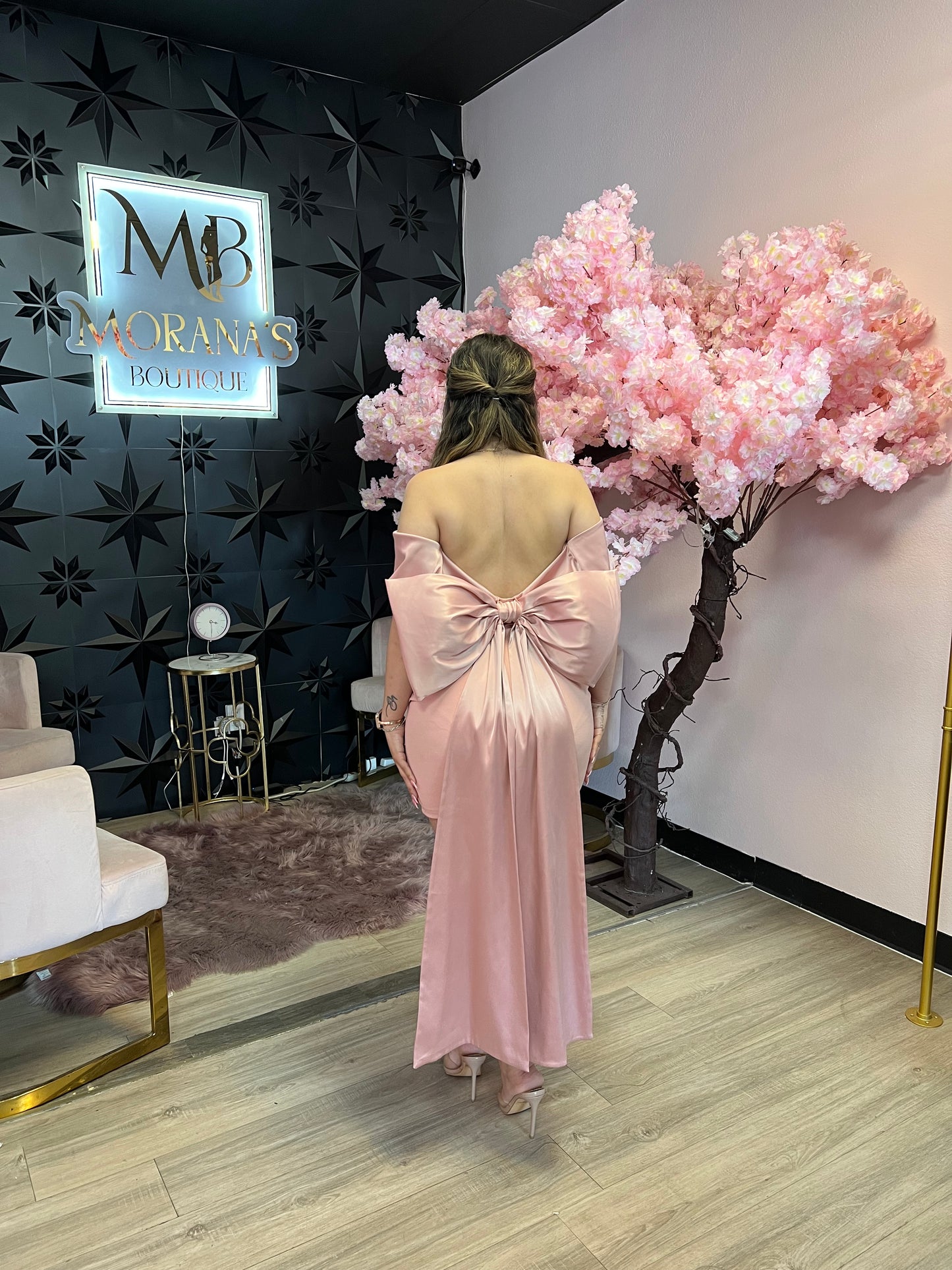 Blush Diva Off The Shoulder Mini Dress