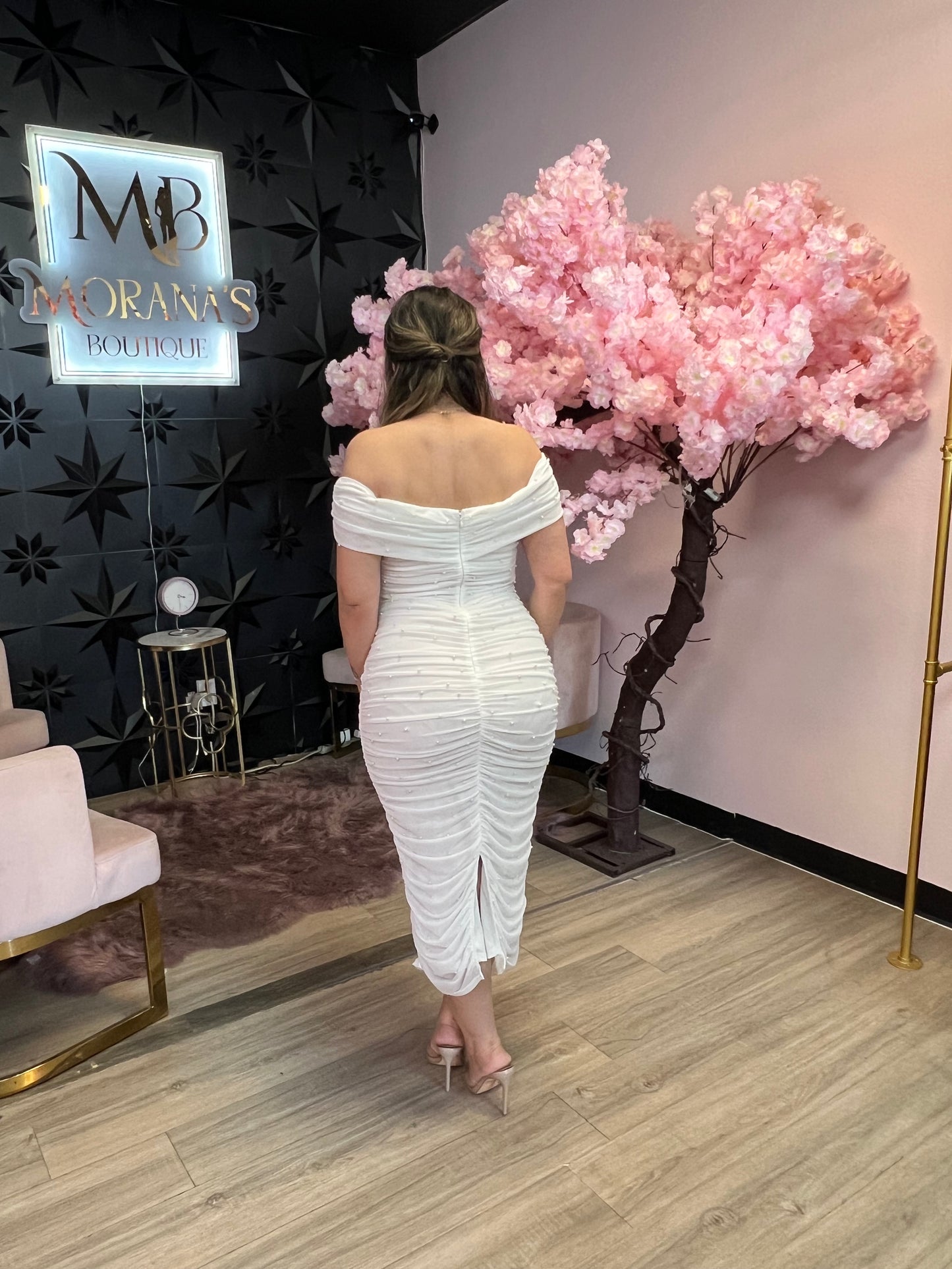 Aura Pearl Midi Dress