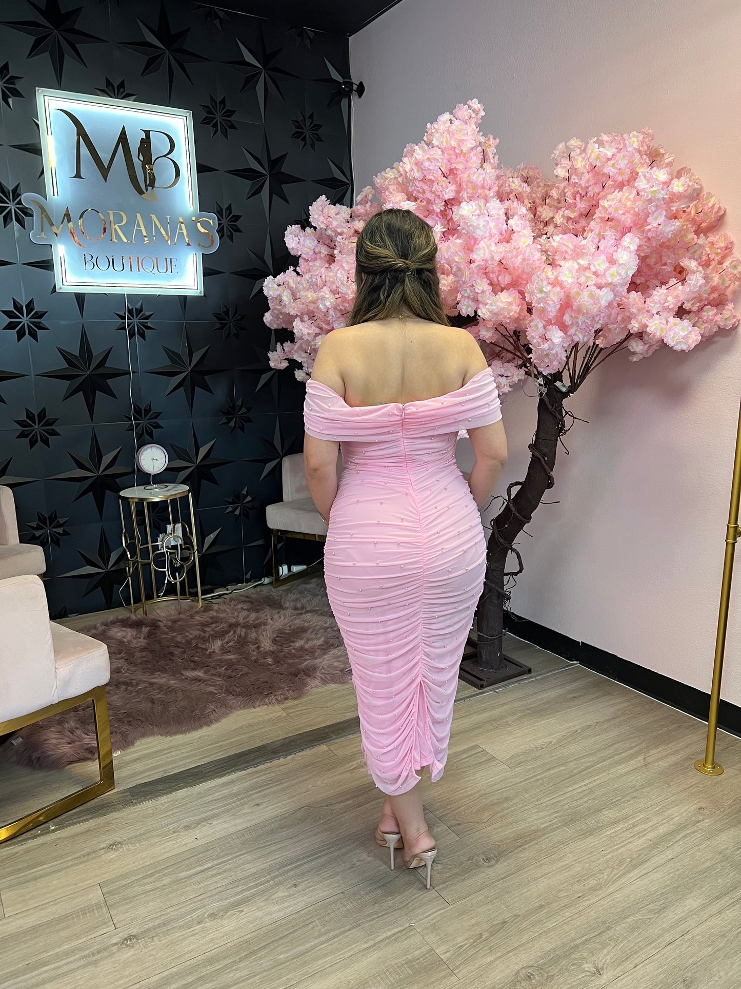 Aura Pearl Midi Dress