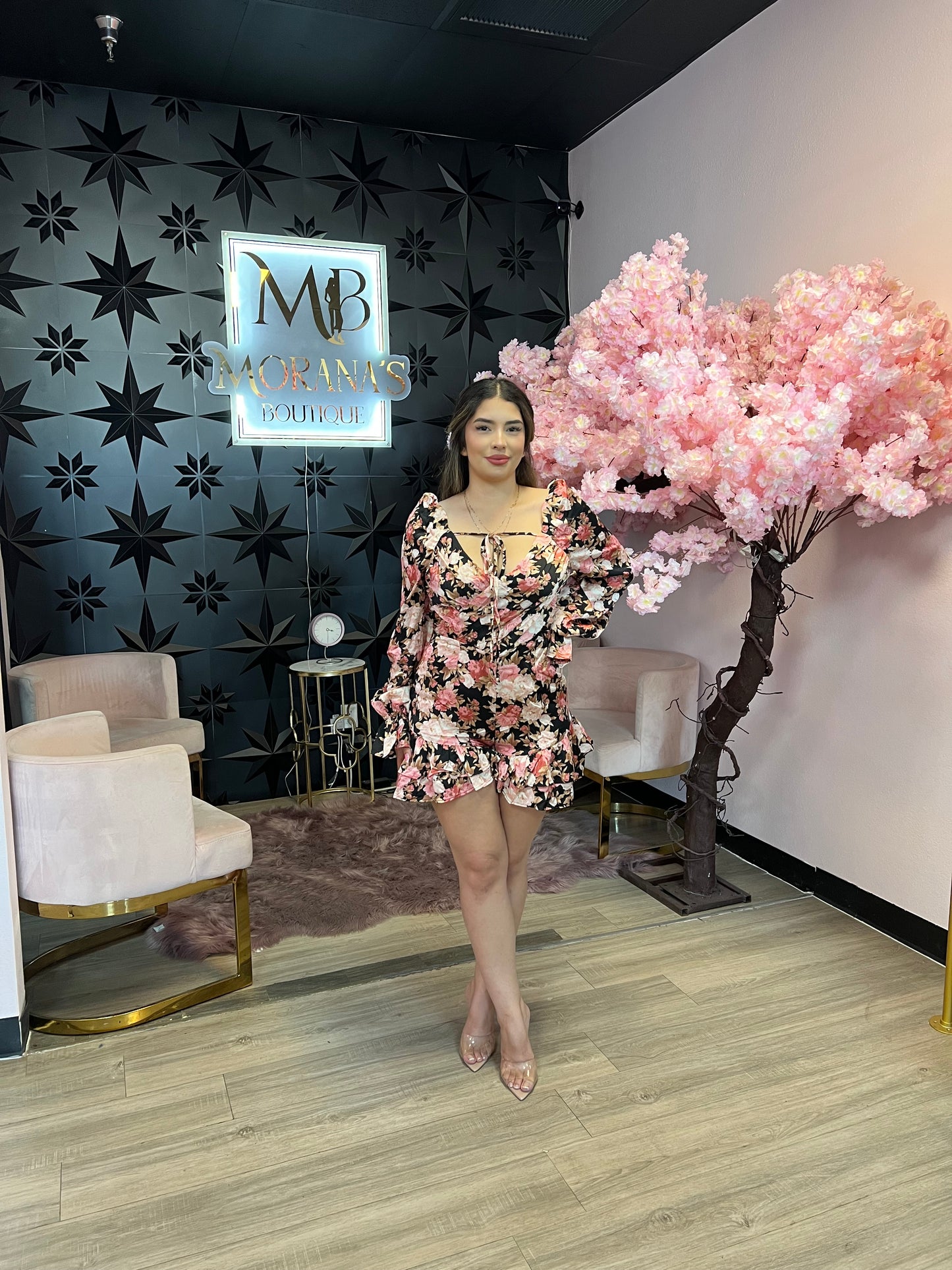 Rubi Floral Ruffle Lace Romper