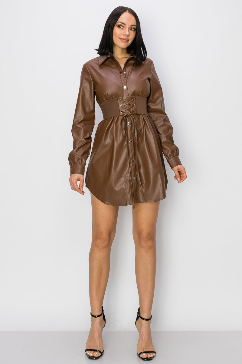 Brys Leather Dress