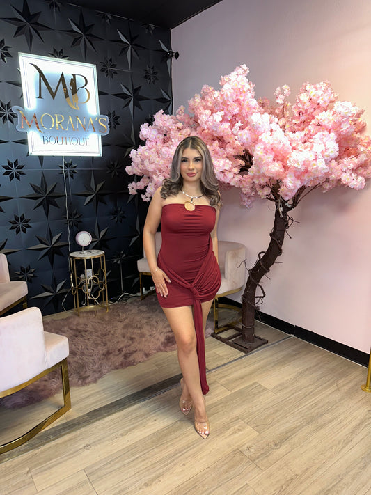 Cassandra Halter Neck Mini Dress