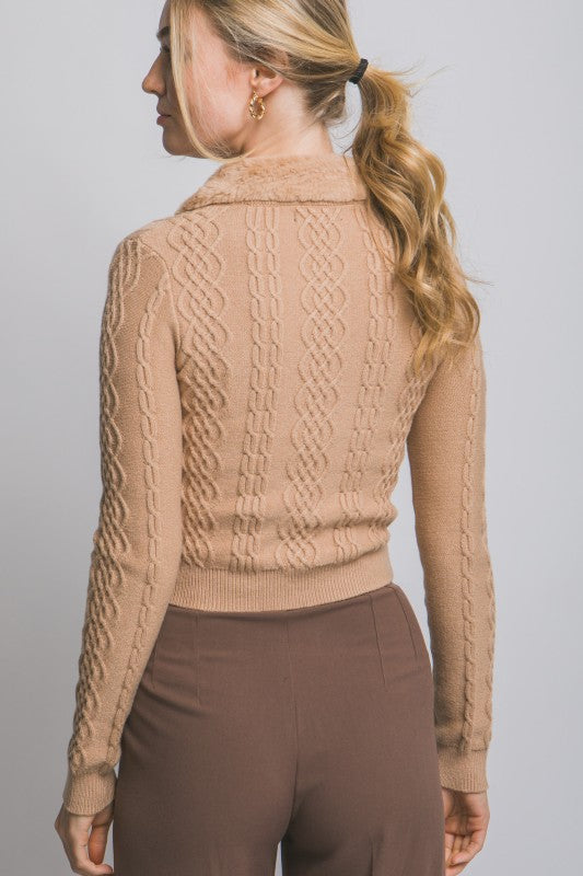 Luna Faux Fur Cardigan