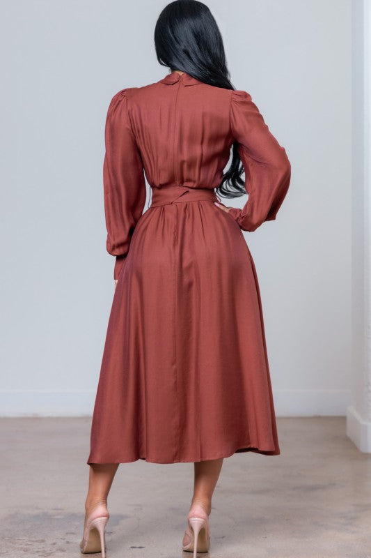 Maeva Collar Midi Dress