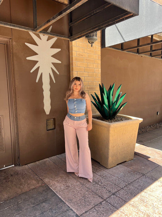 Thalia Denim Tube Top