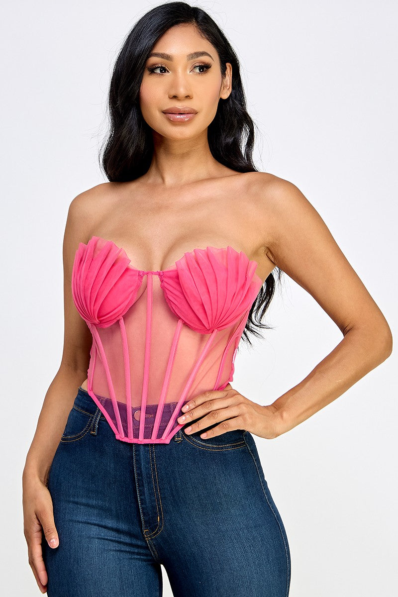 Rose Mesh Top