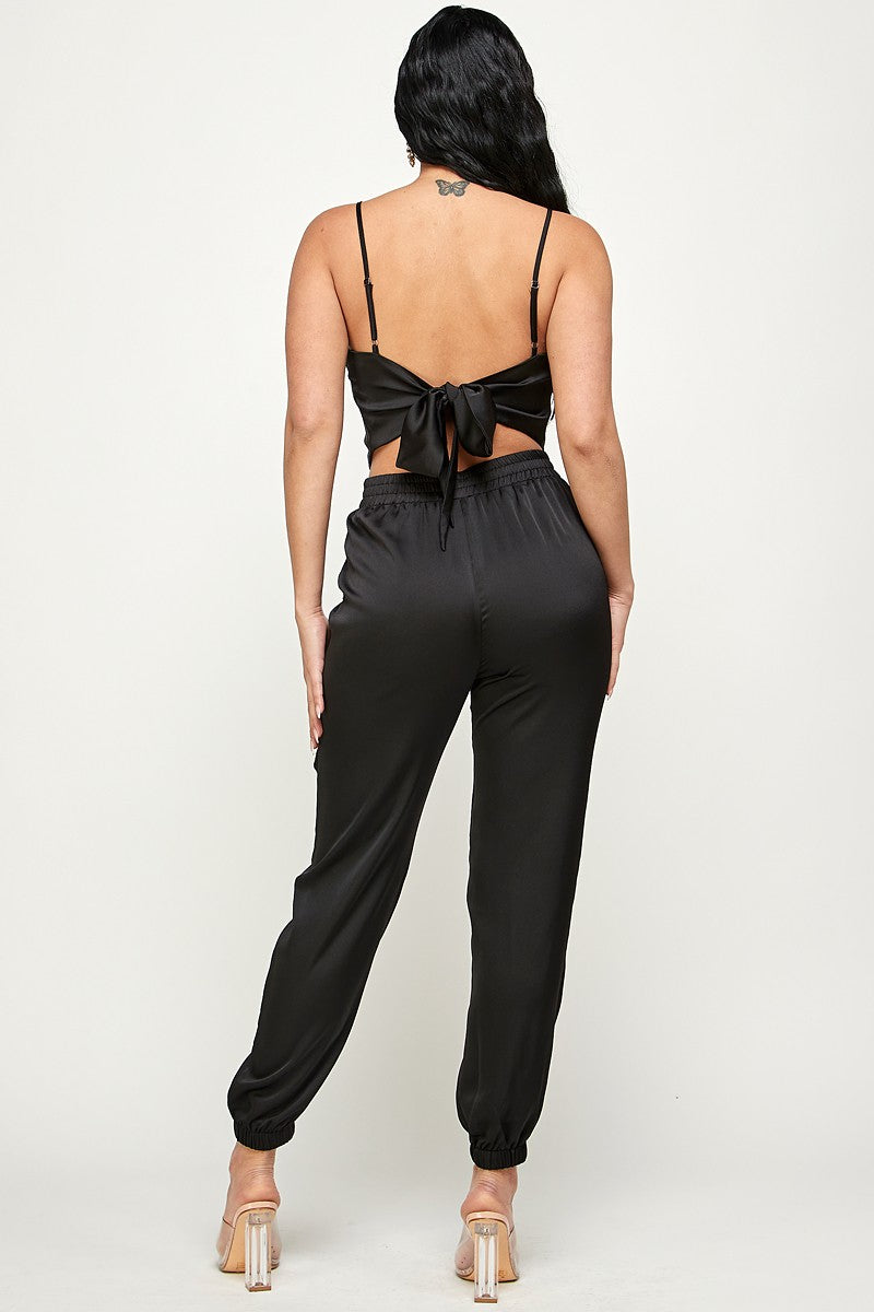 Dina Satin Pants Set