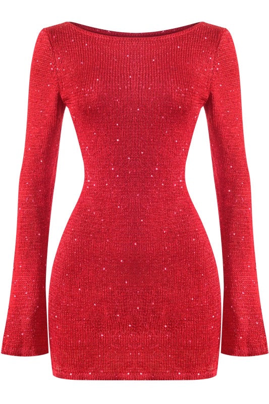 Jenn Sequin Sweater Dress