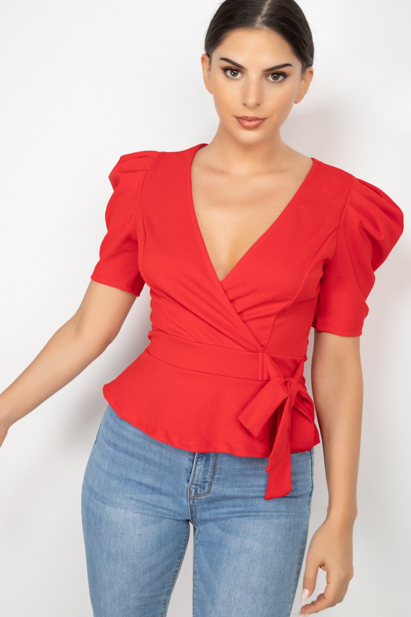 Love Self Tie Wrap Top