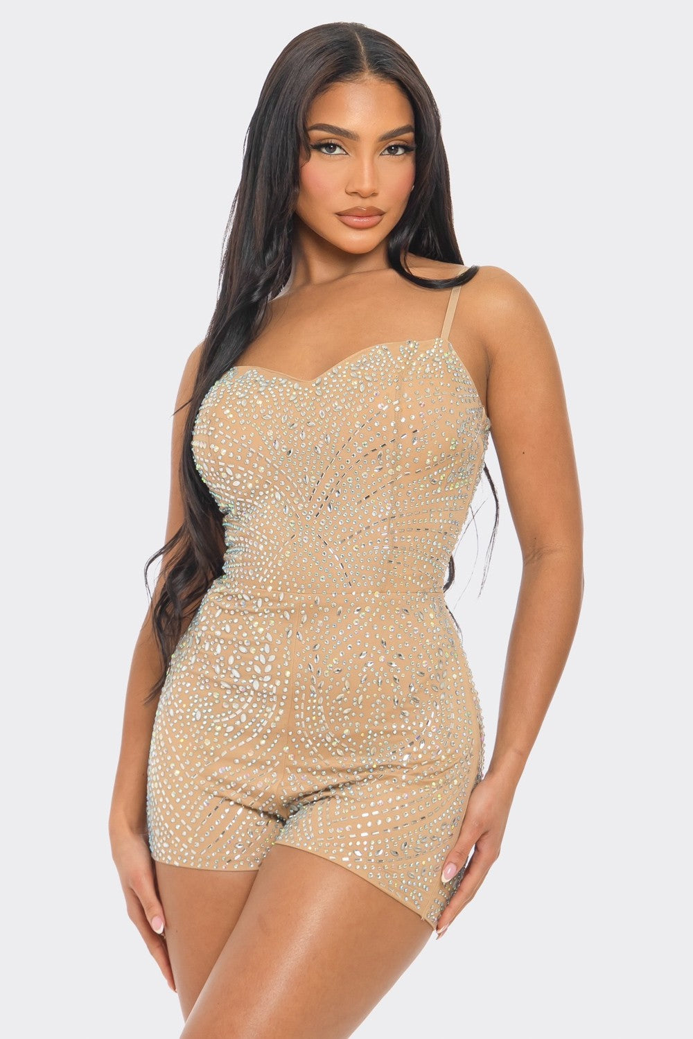 Erika Rhinestone Romper