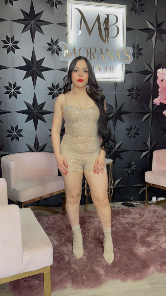 Erika Rhinestone Romper