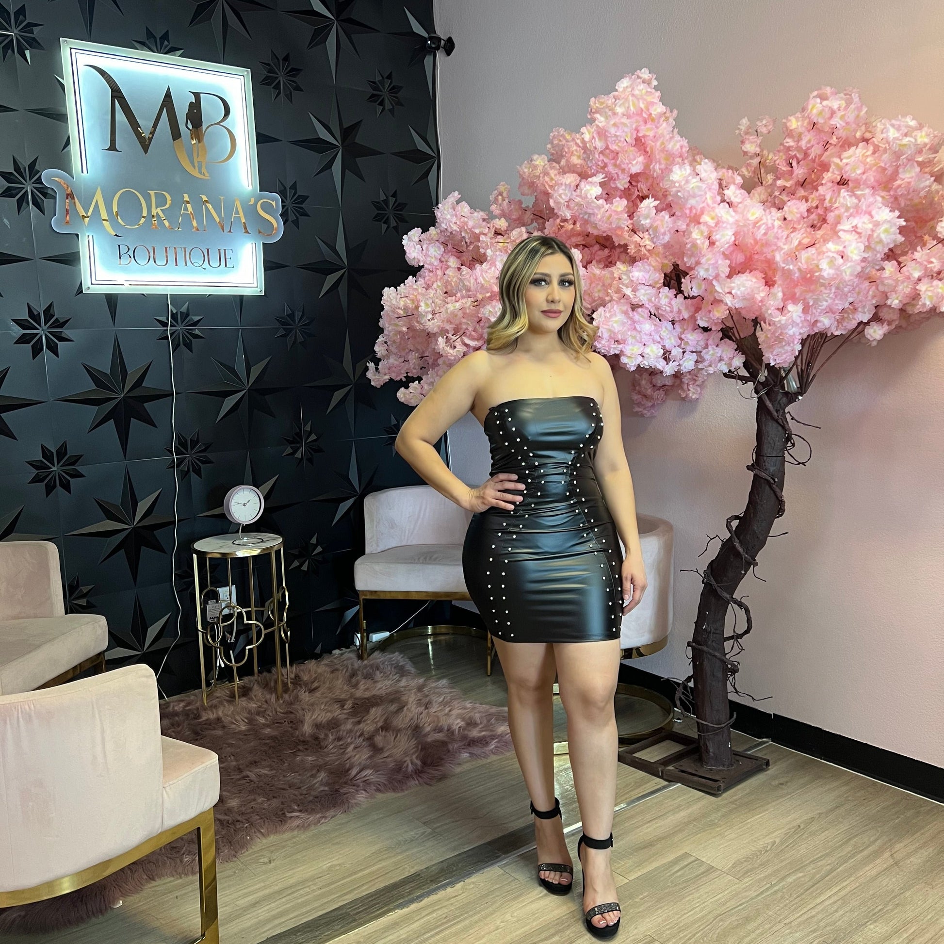 Daniela Faux Leather Mini Dress Daniela Faux Leather Mini Dress