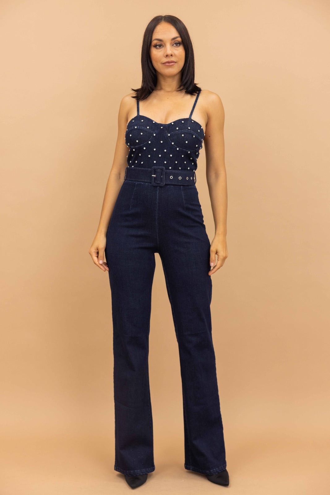 Navy Diamond Jumpsuit